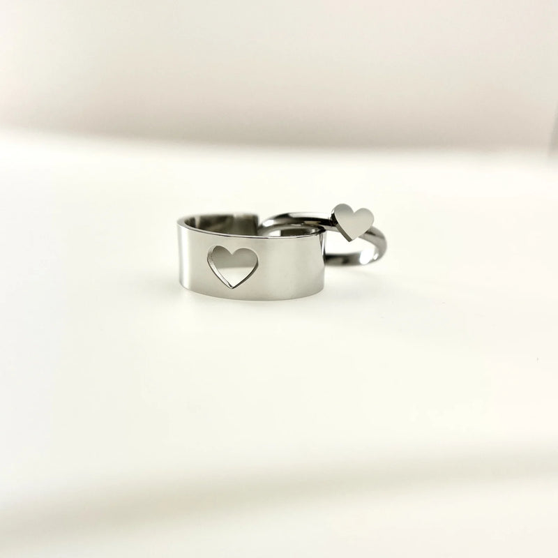 Matching Friendship Couples Heart Ring