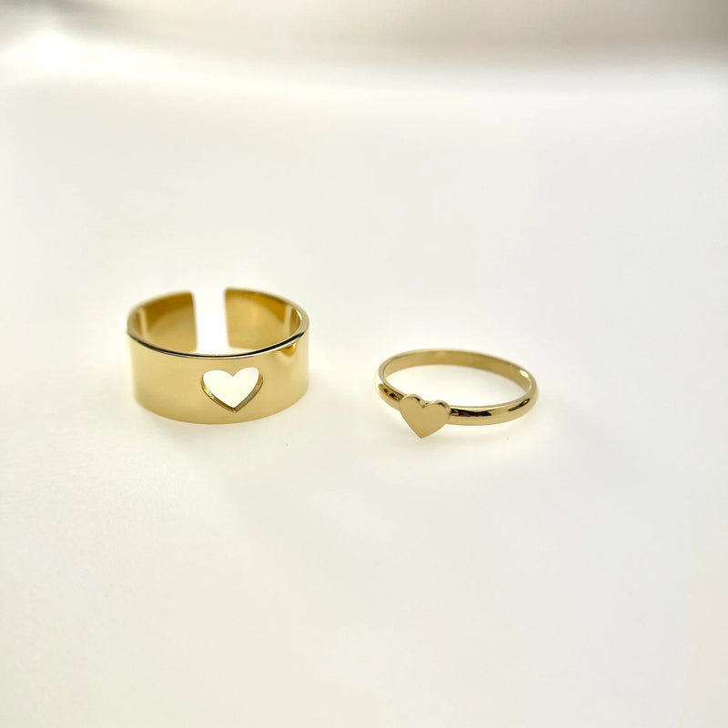 Matching Friendship Couples Heart Ring