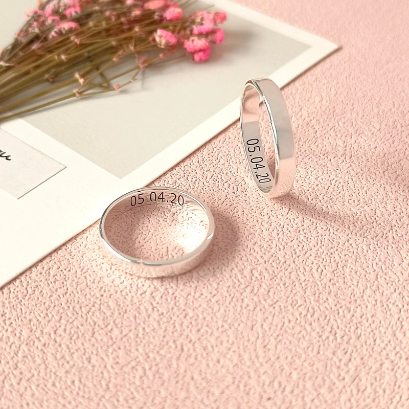 Personalized Couple Rings with Engraving