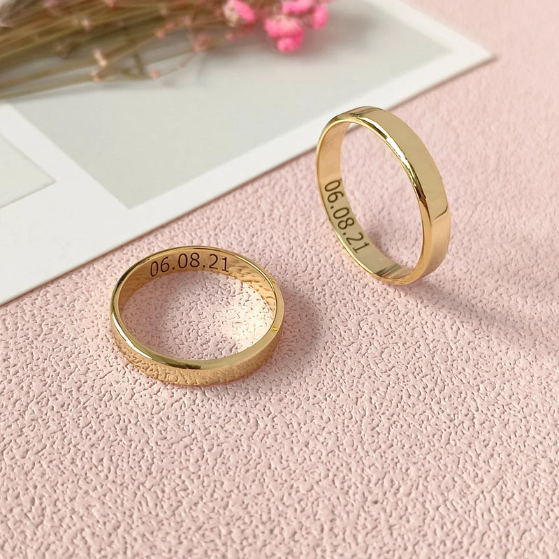 Personalized Ring with Inside Engraving(One Ring)