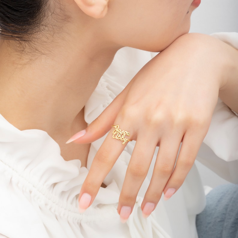 Double Name Ring(Adjustable)