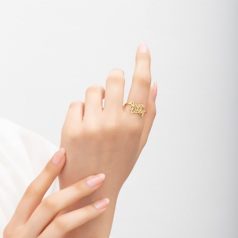 Double Name Ring(Adjustable)