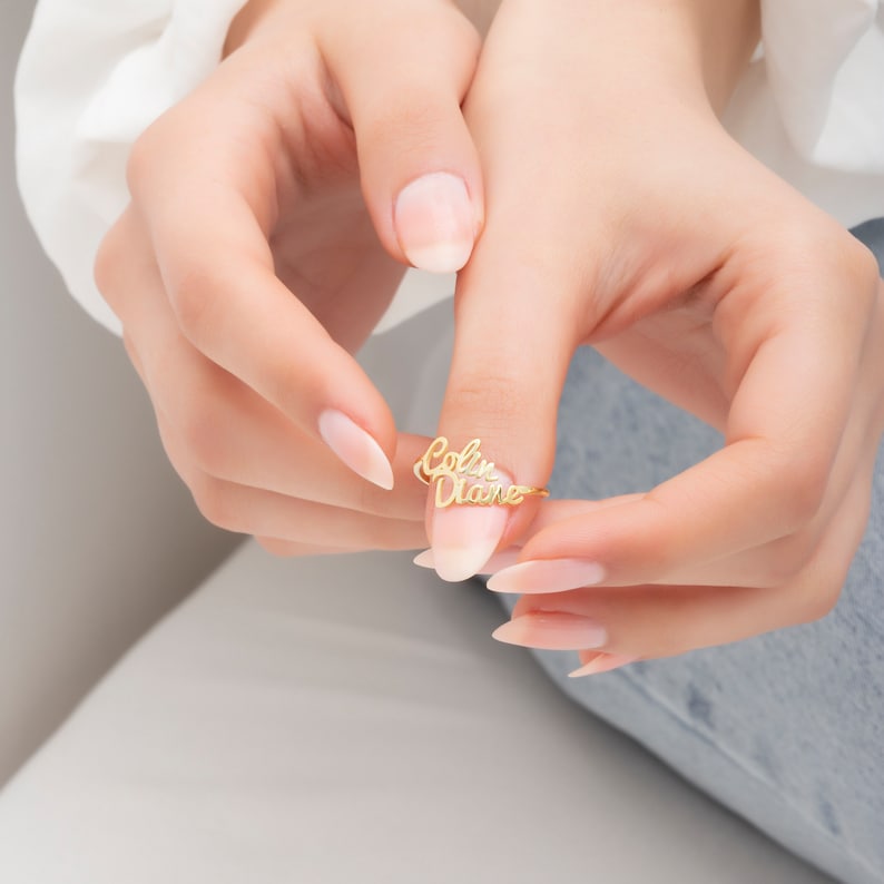 Double Name Ring(Adjustable)