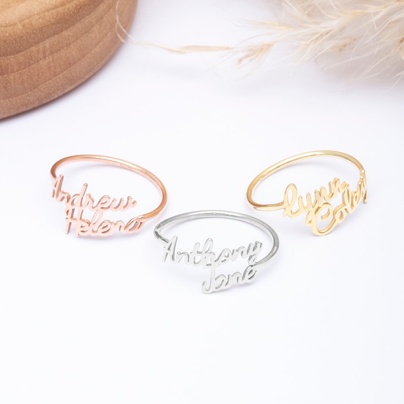 Double Name Ring(Adjustable)