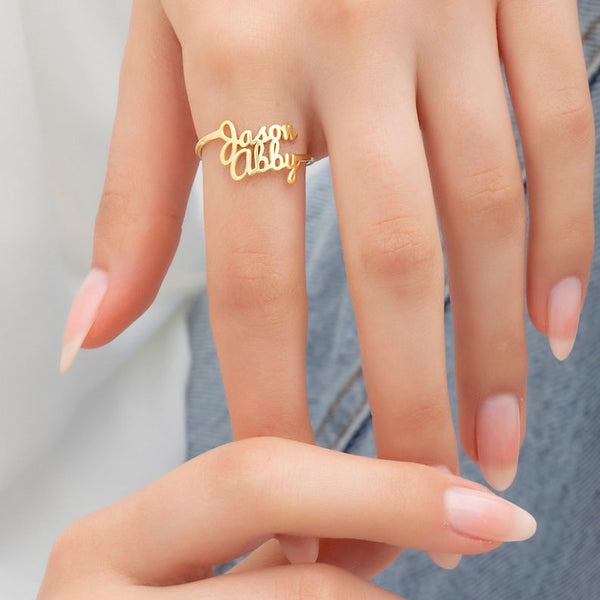 Double Name Ring(Adjustable)