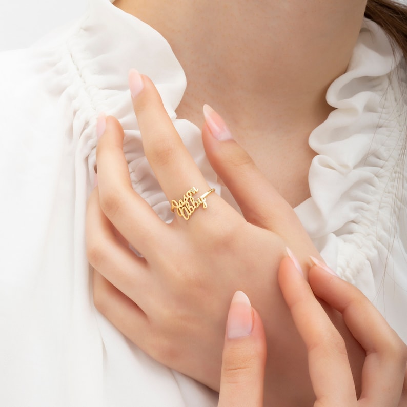 Double Name Ring(Adjustable)