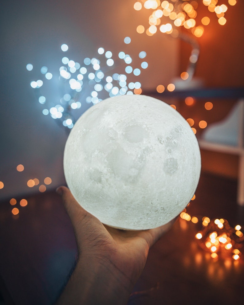 3D Full Moon Lamp With Touch Control