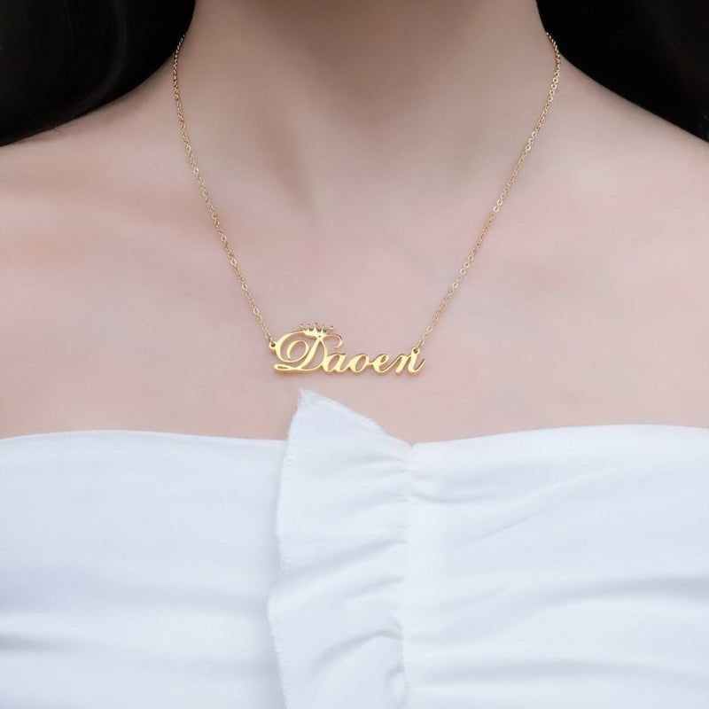 Crown With Name Necklace